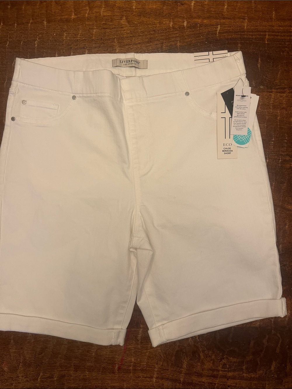 Liverpool Women's White Bermuda Shorts